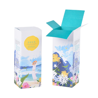 Boîte d'emballage personnalisée avec logo pour produits de beauté, recyclable, en papier, pour lotion, huile essentielle, sérum pour soins de la peau
