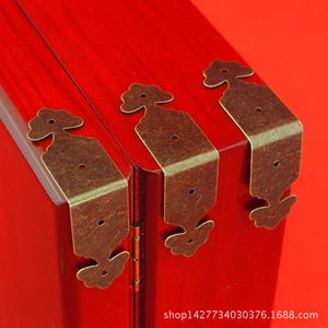 Antique Style Bronze <b>Corner</b> <b>Protectors</b> 39x18mm For Wooden Box Storage Closet Hardware - Product Image 4