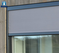 Persiana enrollable eléctrica exterior personalizada con función antiviento para balcón y protección solar