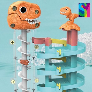 SY bricolage assembler bâtiment <span class=keywords><strong>dinosaure</strong></span> coulissant piste de course électrique étages Lots ensemble plus récent Parking <span class=keywords><strong>Garage</strong></span> camion jouets - Product Image 4