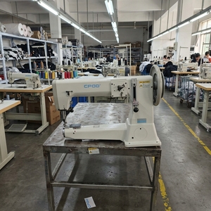 CP-441 Máquina de coser industrial de pespunte recto de una aguja, de cama cilíndrica, de servicio pesado, con pie de arrastre, para cuero, lona y cuero equino - Product Image 1