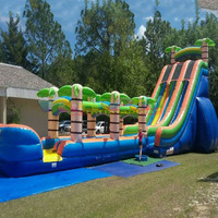 Toboggan gonflable en mousse pour fête en plein air, château gonflable, toboggan aquatique commercial gonflable