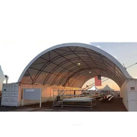 Tente d'abri de conteneur de structure de double botte de PVC de couverture extérieure temporaire de stockage pour le garage d'entrepôt de stockage de machine