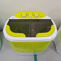 Lave-linge et sèche-linge semi-automatiques à double cuve pour usage domestique avec support en anglais