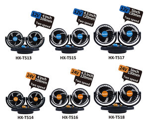 Accessori interni di raffreddamento ad aria a due velocità di agitazione automatica della testa di deskventole per auto a doppia testa ventole per auto nuovo DC 12v 24volt 5 pollici - Product Image 4