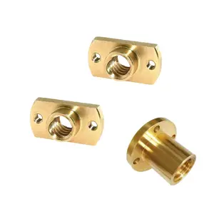 Custom T8 Lead Screw Nut Brass Fasteners Supplier Manufacturing Factory 3D Printing Parts