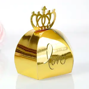 Vendita diretta in fabbrica all'ingrosso Pageant Crown Lovely Gift Wedding Candy Boxes For Guest