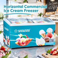Congélateur horizontal commercial de 468 L pour glaces, vente en gros, en vrac