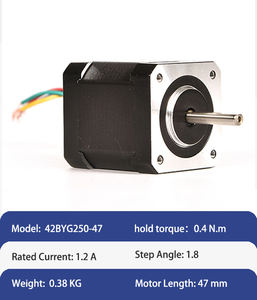 Mini <span class=keywords><strong>Motor</strong></span> Paso a Paso Híbrido <span class=keywords><strong>NEMA</strong></span> <span class=keywords><strong>17</strong></span> de 2 Fases, 24V, 4Nm de <span class=keywords><strong>Torque</strong></span>, Diámetro de Eje de 5.0mm, Modelo 42BYG250-47 - Product Image 3