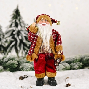 6Styles Disponibles Ornements De Père Noël Debout Transportant Des Cadeaux <span class=keywords><strong>Biscuits</strong></span> Et Des Plaques De Bienvenue Pour La Maison Étagère Décor De Noël - Product Image 4