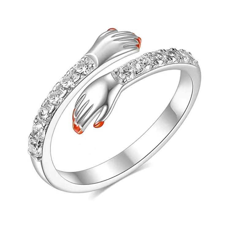 Silver ring-with drill