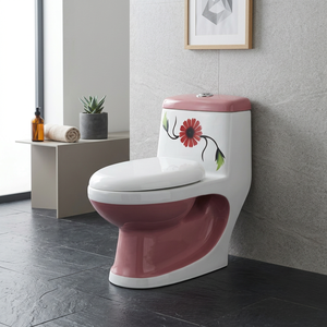 Piège à toilettes en une pièce avec bidet décoratif au sol, WC, siège à fermeture en douceur, articles sanitaires de salle de bains modernes, Aqua Green - Product Image 3