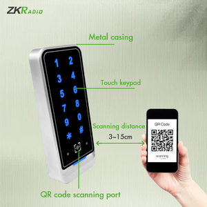 IP65 Montado en la pared ZQR378M/B/S QR + NFC Teclado táctil 13,56 MHz Lector de tarjetas IC para sistema de control de acceso - Product Image 5