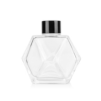 Forme hexagonale 100ml 200ml diffuseur de roseau de luxe bouteille en verre bouteille d'aromathérapie bouteille de diffuseur de parfum d'intérieur