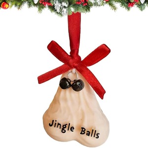 WOWEI Decorazioni Natalizie Divertenti e Originali 3D Palle di Natale a Forma di <span class=keywords><strong>Testicoli</strong></span> Pendenti Scherzo Audace - Product Image 5