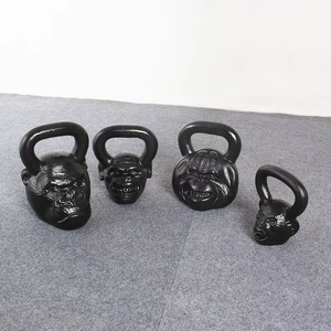 Kettlebell in Ghisa Dipinta a Forma di Testa di Scimmia Grimace per Attrezzatura da Allenamento <span class=keywords><strong>Fitness</strong></span> Squat - Product Image 6