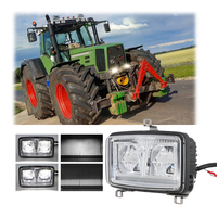 ECE R149 Valtra tracteur 3X5 pouces phare LED avec support 12V 24V blanc froid phare rectangulaire à faible faisceau de route