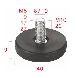 Niveleurs de meubles réglables en métal filetés, niveleur de jambe de glissement de <span class=keywords><strong>chaise</strong></span> de table - Product Image 4