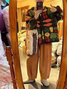 Suéter Vintage de Jacquard Bordado para Mujer, Chaqueta Holgada de Punto para Maternidad, Chaqueta Linda - Product Image 6