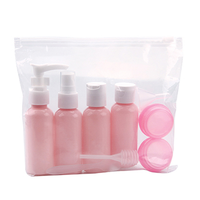 Pulvérisateur en plastique PET emballage cosmétique bouteille de voyage ensemble 50ml 80ml 100ml pots cosmétiques portable petite taille vide bouteille de soin de la peau