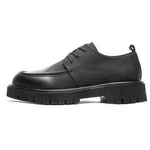 Dress <b>Shoes</b> for Men British Style Casual Formal Slip-On Autumn with Thick Soles Korean Version <b>Black</b> Leather <b>Oxfords</b> - Product Image 5