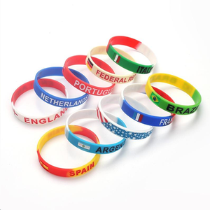 Pulseras de Silicona Azules Personalizadas con Grabado de Bola de Goma, Logotipo Personalizado, Pulseras de Moda con Dijes Promocionales - Product Image 2