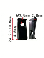 152342 Clip en U noir à ressort pour écrou, attache métallique de type U pour automobile, classe 4.8 et 6.8, clips de type hexagonal
