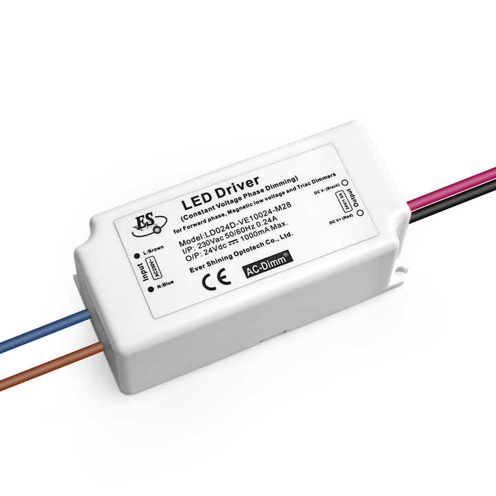 Controlador Led de voltaje constante Ul, 110v, entrada de CA, salida de CC de 12v, Triac regulable, 24w, fuente de alimentación conmutada, tira de luz ES