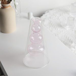 Nuovo trapezio vetro doppio vetro profumo Aroma bottiglia vuota deodoranti per ambienti contenitore moderno vetro trasparente <span class=keywords><strong>vaso</strong></span> per fiori - Product Image 5