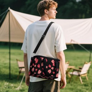 Bolsa refrigeradora reutilizable con diseño <span class=keywords><strong>de</strong></span> Anthuerium rojo personalizado, bolsa <span class=keywords><strong>de</strong></span> almuerzo, portador <span class=keywords><strong>de</strong></span> Picnic con aislamiento térmico, mochila <span class=keywords><strong>de</strong></span> entrega <span class=keywords><strong>de</strong></span> alimentos helados para el <span class=keywords><strong>trabajo</strong></span> - Product Image 4