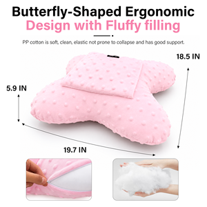 Pink Mottled Post Mastectomy Pillow Adjustable Recovery Positioner Soft Support <b>Cushion</b> for Breast Reduction Surgery - Product Image 4