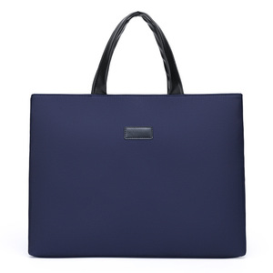 Sac pour ordinateur portable en tissu Oxford imperméable, mallette d'affaires portable, sac de voyage à bandoulière pour homme, mallette en cuir personnalisable avec logo pour homme - Product Image 2
