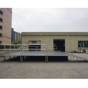 Plataforma de escenario portátil moderna de 4 pies x 8 pies, altura ajustable, para festivales y espectáculos. - Product Image 5