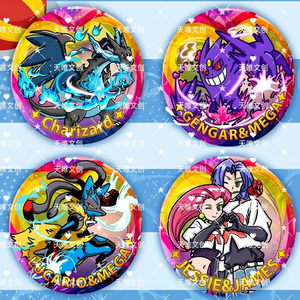 Anime Pokemond Pin Badge Pikachu Glitter Button Pins Cute Holographic Brooch Collectible Ita Bag Accessories Wholesale - Product Image 6