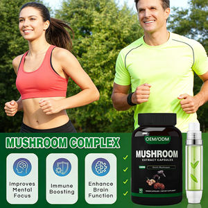 脳の集中力、記憶力、免疫力を高めるためのきのこエキス複合体、ニューロトロピック、冬虫夏草、マカ配合の栄養補助食品カプセル - Product Image 2