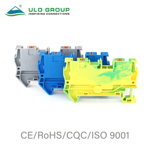Bloques de terminales de tierra para riel DIN tipo push-in PT4-PE, conectores eléctricos sin tornillos de plástico 32A - Product Image 4
