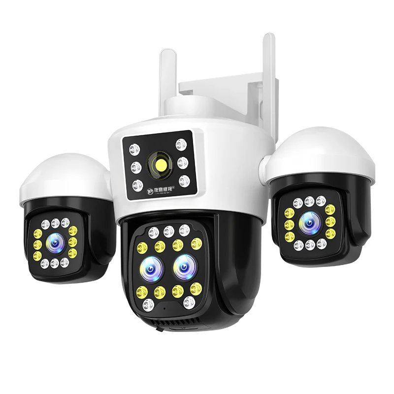 12MP 4 Lens <strong>Dome</strong> CCTV Outdoor Security <strong>Camera</strong> 4K Full Color Night Vision Motion Detection AI Human Tracking IP <strong>WIFI</strong> PTZ <strong>Camera</strong>