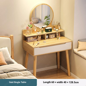 Nouvelle coiffeuse de style chinois, luxe léger, minimaliste et compacte, avec rangement et fonction d'étude intégrées - Product Image 2