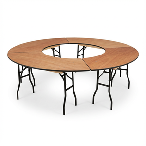 โต๊ะไม้พับได้สำหรับงานแต่งงาน ยาว 6 ฟุต รูปทรงโค้ง - Product Image 3