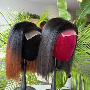 Parrucche Bob Corte con Chiusura in Pizzo 5x5 Senza Colla, Capelli Umani Vergini Remy Naturali Neri Vietnamiti, con Baby Hair - Product Image 2