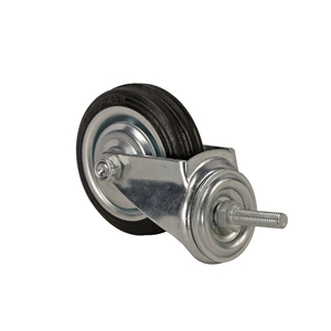 5 인치 적재 80kg M10/<span class=keywords><strong>12</strong></span>*30 회전 폐기물 용기 하드 고무 캐스터 휠 산업용 소형 캐스터 - Product Image 4