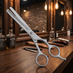 กรรไกรซอยผมมืออาชีพ สแตนเลส 440C 28 ฟัน ปลายทู่ สำหรับคนถนัดขวา ด้ามยาว - Product Image 3
