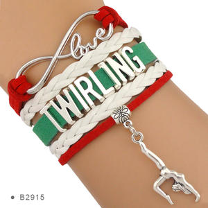 Usine Fait Sur Commande Infini Amour Virevoltant Majorette Bâtons Cadeau pour Twirlers <span class=keywords><strong>Ballerine</strong></span> Ballet Danseurs Bracelets pour Les Femmes - Product Image 3