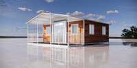 Maison mobile préfabriquée Skyacross 20FT à installation rapide, extensible, avec chambre à coucher