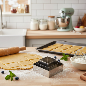 Set di 3 utensili da Dessert in scatola di 72 taglierine in acciaio quadrato professionale - Product Image 3