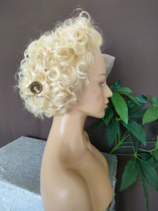 Pelucas de corte Pixie, venta al por mayor barata, peluca rizada Afro corta, pelucas 100% Pixie, cabello humano para mujeres negras, cabello brasileño transparente - Product Image 3