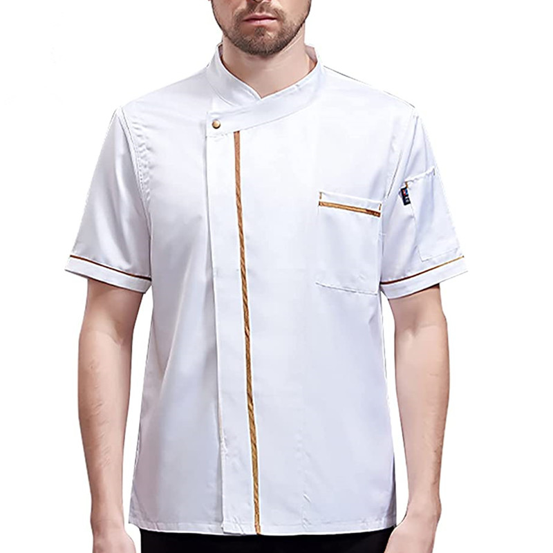 Unisex Short Sleeve Chef Jacket with Chef Uniform for Restaurant