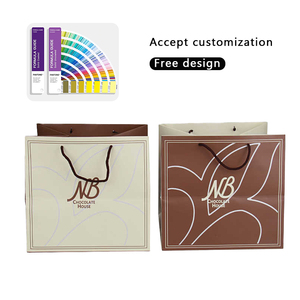 Sang Trọng Hot Bán Sô Cô La Bao Bì Túi Bán Buôn Dày Túi Giấy Với Nhãn Hiệu Riêng Món Quà Thủ Công Bao Bì Mua Sắm Túi Quà Tặng - Product Image 2