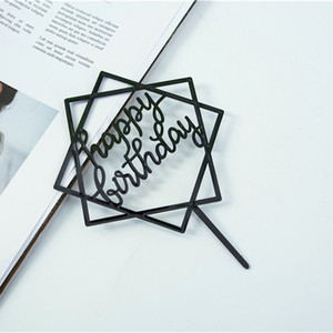 Acrylic Cake Topper Heart Shape Birthday Party Decoration Reusable Plastic Cake Decorating Supplies - Product Image 2