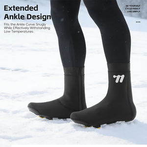 WEST BIKING Copriscarpe da <span class=keywords><strong>Bici</strong></span> Invernali Regolabili, Termici in Pile Antiscivolo per <span class=keywords><strong>Bici</strong></span> da Strada e Mountain Bike, Elasticizzati - Product Image 3